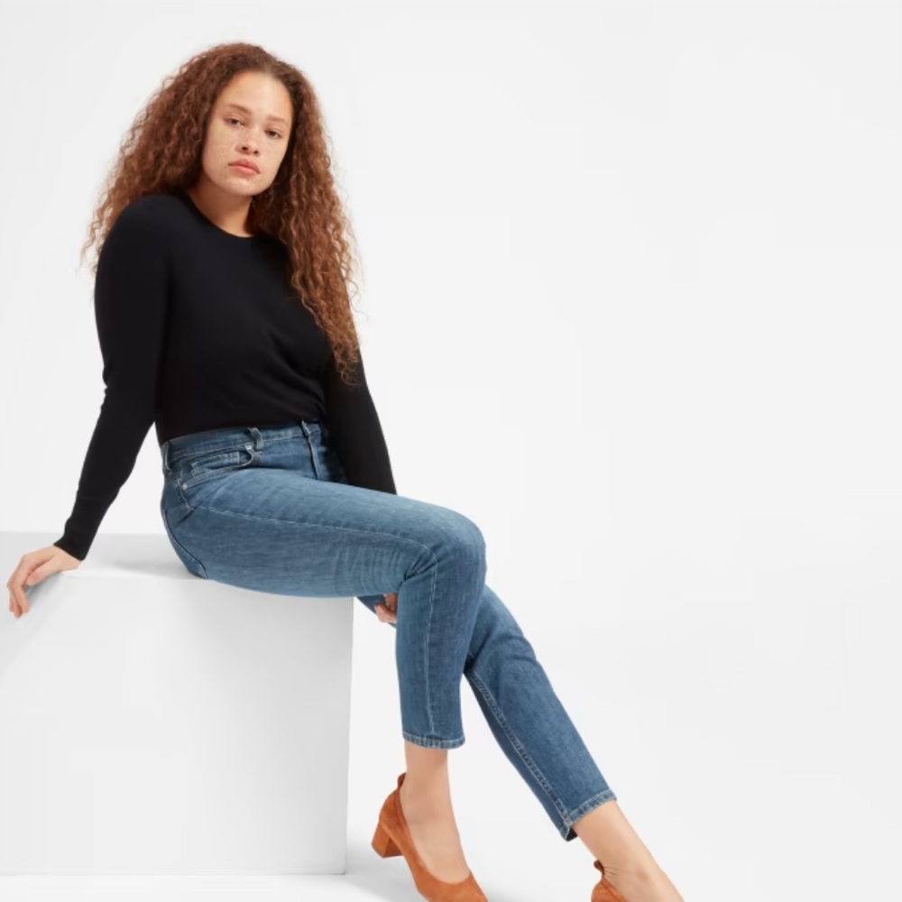 Everlane High-Rise Skinny Jean Mid Blue
